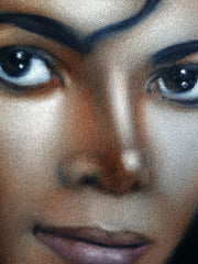 Michael Jackson Portrait, Original Oil Painting on Black Velvet by Alfredo Rodriguez "ARGO" - #A155