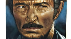 Lee Van Cleef "Bad" portrait,  Man with No Name, Spaghetti Western, Original oil painting on black velvet by Argo size (24"x18") a394