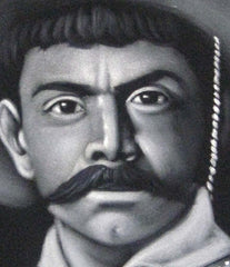 Emiliano Zapata Salazar Mexican Revolution Original Oil Painting on Black Velvet by Alfredo Rodriguez "ARGO"  - #A22