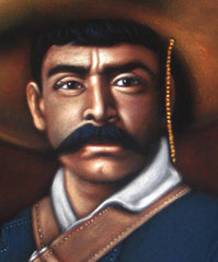 Emiliano Zapata Salazar Mexican Revolution Original Oil Painting on Black Velvet by Alfredo Rodriguez "ARGO"  - #A13