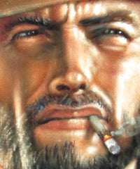 Clint Eastwood, The Outlaw Josey Wales,  Original Oil Painting on Black Velvet by Alfredo Rodriguez "ARGO"  - #A103