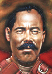 Pancho Villa  Mexican Revolution Original Oil Painting on Black Velvet by Alfredo Rodriguez "ARGO"  - #A104