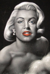 Marilyn Monroe Portrait, Original Oil Painting on Black Velvet by Alfredo Rodriguez "ARGO" - #A108