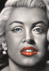 Marilyn Monroe Portrait, Original Oil Painting on Black Velvet by Alfredo Rodriguez "ARGO" - #A108