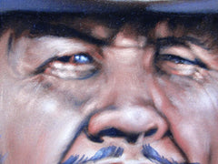 Charles Bronson Portrait,  Original Oil Painting on Black Velvet by Alfredo Rodriguez "ARGO"  - #A115