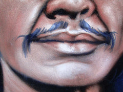 Charles Bronson Portrait,  Original Oil Painting on Black Velvet by Alfredo Rodriguez "ARGO"  - #A115