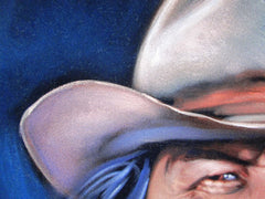 Charles Bronson Portrait,  Original Oil Painting on Black Velvet by Alfredo Rodriguez "ARGO"  - #A115