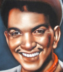 Cantinflas Portrait,  Original Oil Painting on Black Velvet by Alfredo Rodriguez "ARGO" - #A126