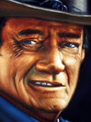 John Wayne Portrait,  Original Oil Painting on Black Velvet by Alfredo Rodriguez "ARGO" - #A140