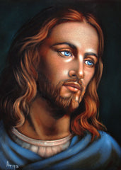 Jesus Christ Portrait,  Original Oil Painting on Black Velvet by Alfredo Rodriguez "ARGO" - #A141