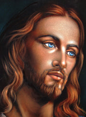 Jesus Christ Portrait,  Original Oil Painting on Black Velvet by Alfredo Rodriguez "ARGO" - #A141