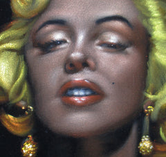 Marilyn Monroe Portrait,  Original Oil Painting on Black Velvet by Alfredo Rodriguez "ARGO" - #A148