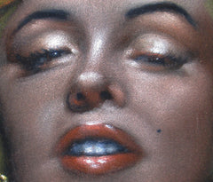 Marilyn Monroe Portrait,  Original Oil Painting on Black Velvet by Alfredo Rodriguez "ARGO" - #A148