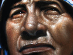 Indian chief,  Original Oil Painting on Black Velvet by Alfredo Rodriguez "ARGO" - #A151