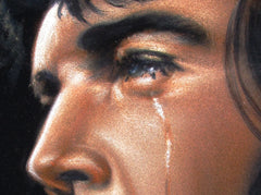 Elvis Presley Portrait , Original Oil Painting on Black Velvet by Alfredo Rodriguez "ARGO" - #A157