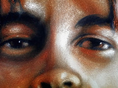 Bob Marley Portrait, Original Oil Painting on Black Velvet by Alfredo Rodriguez "ARGO" - #A160