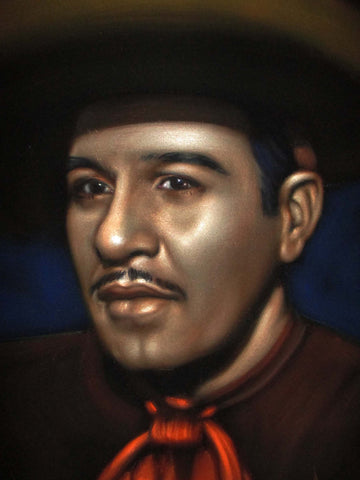 Pedro Infante Portrait, Original Oil Painting on Black Velvet by Alfredo Rodriguez "ARGO" - #A161