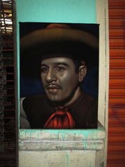 Pedro Infante Portrait, Original Oil Painting on Black Velvet by Alfredo Rodriguez "ARGO" - #A161