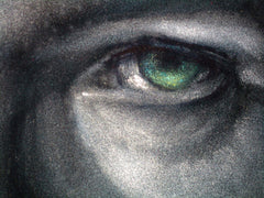 David Bowie Portrait,  Original Oil Painting on Black Velvet by Alfredo Rodriguez "ARGO" - #A166