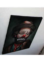 Emmett Kelly Portrait, Original Oil Painting on Black Velvet by Alfredo Rodriguez "ARGO" - #A168