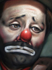 Emmett Kelly Portrait, Original Oil Painting on Black Velvet by Alfredo Rodriguez "ARGO" - #A168