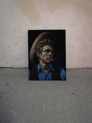 James Dean Portrait, Original Oil Painting on Black Velvet by Alfredo Rodriguez "ARGO" - #A169