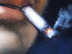 James Dean Portrait, Original Oil Painting on Black Velvet by Alfredo Rodriguez "ARGO" - #A169