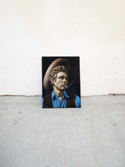 James Dean Portrait, Original Oil Painting on Black Velvet by Alfredo Rodriguez "ARGO" - #A169