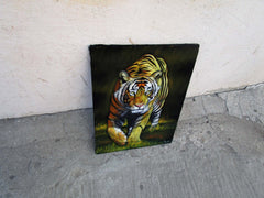 Bengal Tiger,  Original Oil Painting on Black Velvet by Alfredo Rodriguez "ARGO"  - #A170