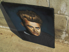 James Dean Portrait,  Original Oil Painting on Black Velvet by Alfredo Rodriguez "ARGO"  - #A171