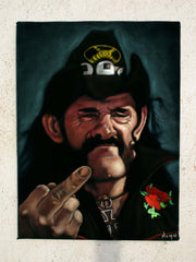 Lemmy of Motorhead,  Original Oil Painting on Black Velvet by Alfredo Rodriguez "ARGO"  - #A172