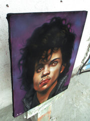 Prince  Portrait,  Original Oil Painting on Black Velvet by Alfredo Rodriguez "ARGO" - #A176