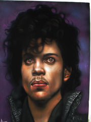 Prince  Portrait,  Original Oil Painting on Black Velvet by Alfredo Rodriguez "ARGO" - #A176
