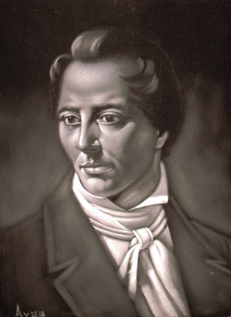 Joseph Smith Portrait, Mormon latter day saint,   Original Oil Painting on Black Velvet by Alfredo Rodriguez "ARGO" - #A36