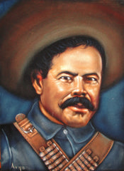 Pancho Villa  Mexican Revolution Original Oil Painting on Black Velvet by Alfredo Rodriguez "ARGO"  - #A45