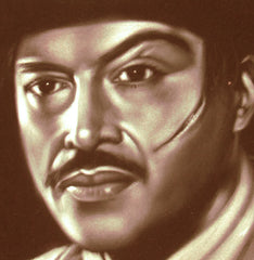 Pedro Armendáriz Portrait,  Original Oil Painting on Black Velvet by Alfredo Rodriguez "ARGO" - #A46