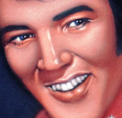 Elvis Presley Portrait , Original Oil Painting on Black Velvet by Alfredo Rodriguez "ARGO" - #A51