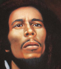Bob Marley Legend Portrait, Original Oil Painting on Black Velvet by Alfredo Rodriguez "ARGO" - #A60