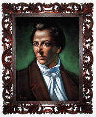 Joseph Smith Portrait, Mormon latter day saint,   Original Oil Painting on Black Velvet by Alfredo Rodriguez "ARGO" - #A6