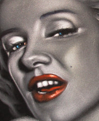 Marilyn Monroe Portrait, Original Oil Painting on Black Velvet by Alfredo Rodriguez "ARGO" - #A99