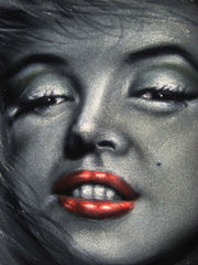 Marilyn Monroe  with Unicorn, Original Oil Painting on Black Velvet by Alfredo Rodriguez "ARGO" - #A9