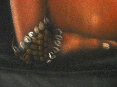 Nude, Sexy Playboy Nude in color,  Original Oil Painting on Black Velvet by Enrique Felix , "Felix" - #F33
