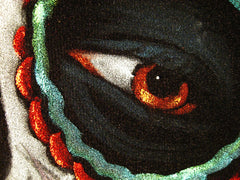 Sugar Skull Girl, Calavera, Día de muertos, Day of the Dead, Original Oil Painting on Black Velvet by Enrique Felix , "Felix" - #F31