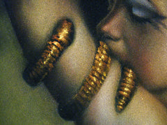Nude, Sexy Egyptian Playboy Nude in color,  Original Oil Painting on Black Velvet by Enrique Felix , "Felix" - #F26