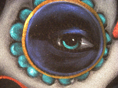 Sugar Skull Girl, Calavera, Día de muertos, Day of the Dead, Original Oil Painting on Black Velvet by Enrique Felix , "Felix" - #F29