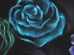 Sugar Skull Girl, Calavera, Día de muertos, Day of the Dead, Original Oil Painting on Black Velvet by Enrique Felix , "Felix" - #F40