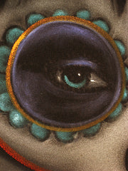 Sugar Skull Girl, Calavera, Día de muertos, Day of the Dead, Original Oil Painting on Black Velvet by Enrique Felix , "Felix" - #F29
