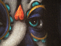 Sugar Skull Girl, Calavera, Día de muertos, Day of the Dead, Original Oil Painting on Black Velvet by Enrique Felix , "Felix" - #F29