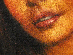 Nude, Sexy Playboy Nude in color,  Original Oil Painting on Black Velvet by Enrique Felix , "Felix" - #F33