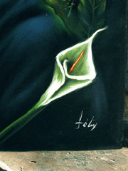 Frida Kahlo Portrait  Original Oil Painting on Black Velvet by Enrique Felix , "Felix" - #F149